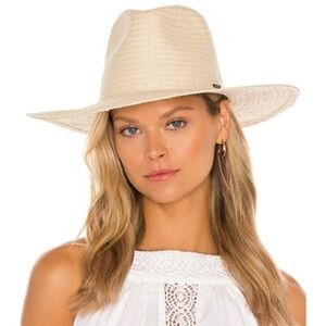 Brixton Wide Brim Natural Seaside Sun Hat Size M/L NEW